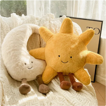 LilBee Moon & Sun Deer Plush Pillow
