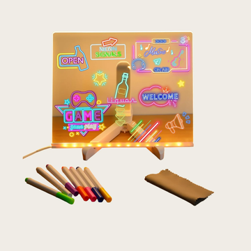 LED Acryl Uitwisbaar Prikbord | Draagbaar Memo Schrijfbord voor Kantoor, School & Thuis | LilBee Store